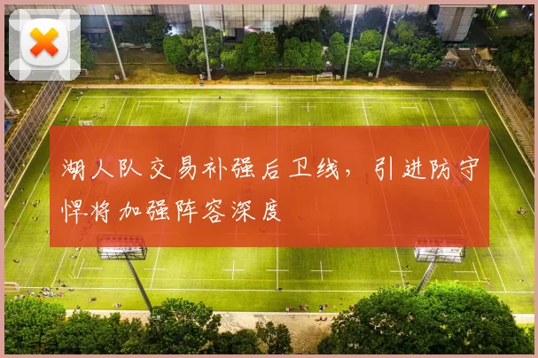 湖人队交易补强后卫线，引进防守悍将加强阵容深度